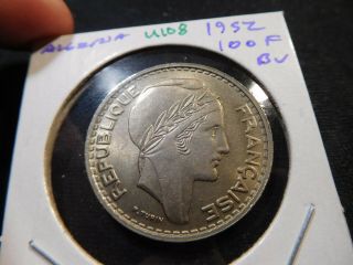 U108 French Africa Algeria 1952 100 Francs Bu