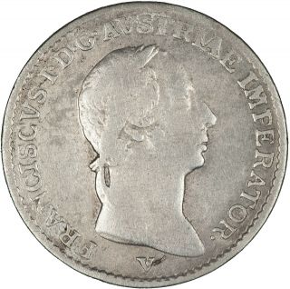 Italy (lombardy - Venetia) 1822 1/4 Lira Vf/vf,