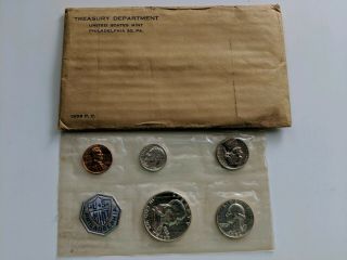 1956 U.  S.  Silver Proof Set (flat Pack) With Envelope