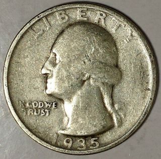1935 - P 25c Washington Quarter 18orr0902 - 2 90 Silver Only 50 Cents For