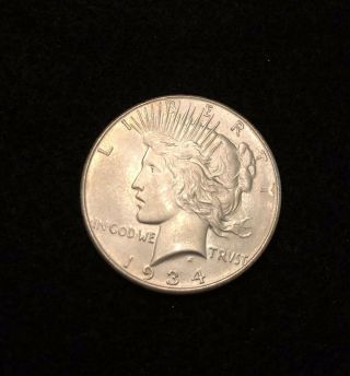 1934 - P $1 Peace Silver Dollar Ch/gem Bu