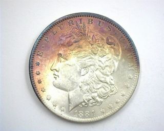 1884 - O Morgan Silver Dollar Near Gem Uncirculated Toning