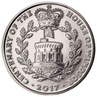 2017 Great Britain Centenary: House Of Windsor Clad £5 Bu Coin In Ogp Sku47779