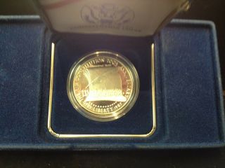 1987 Constitution Proof Silver Commemorative Coin Box/coa
