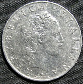 1959 Italy 50 Lire Coin