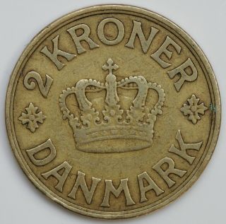 DENMARK 2 Kroner 1939 KM 825.  2 2