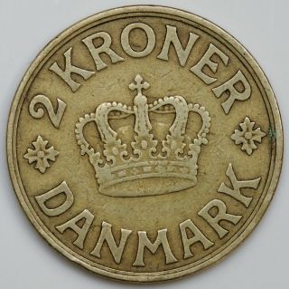 DENMARK 2 Kroner 1939 KM 825.  2 3