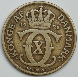 DENMARK 2 Kroner 1926 KM 825.  1 5
