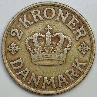 Denmark 2 Kroner 1925 Km 825.  1