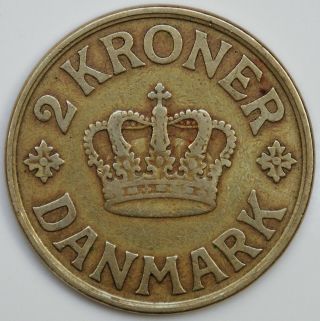 DENMARK 2 Kroner 1925 KM 825.  1 2