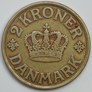 DENMARK 2 Kroner 1925 KM 825.  1 3