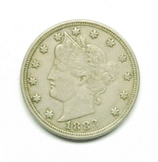 1883 U.  S.  " V " (liberty Head) Nickel 5 Cent Piece
