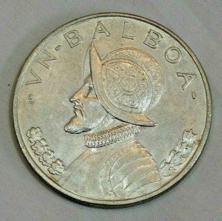 1947 1 Balboa Republic Of Panama Silver Coin