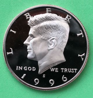 1996 S Proof Kennedy Half Dollar Coin 50 Cent Jfk Taken From Proof Set