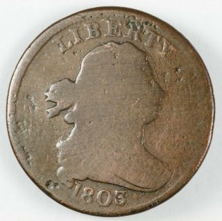 1803 Draped Bust Half Cent 1/2c - C - 1
