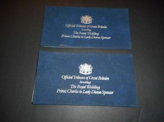 Great Britain 1981 Royal Wedding First Day Covers With Official 1 Crown Coin (2)