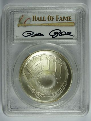 2014 - P Baseball Hall Of Fame Commemorative Silver $1 Pcgs Ms69