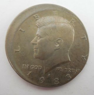 1983 - P - Kennedy Half Dollar - Off - Center - Error
