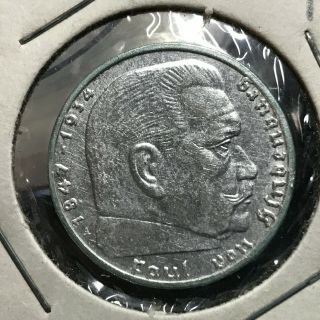 1939 - A GERMANY SILVER 2 MARKS WW2 COIN 2