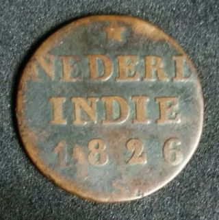 1826 Netherlands East - Indies 1/4 Stuiver Singapore Merchants Cash