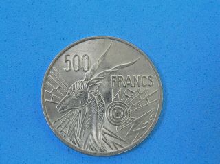 1976 - B Central African States 500 Francs Coin,  UNC,  KM 12 2