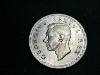 Old Silver Coin 1952 South Africa Five Shillings