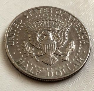 1972 - D Kennedy Half Dollar,  Double Die On Eagle Wing