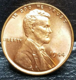 1944 Lincoln Wheat Penny Cent - " Stunning " Gem/brilliant Uncirculated 50