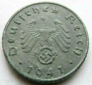 (356) German 3rd Reich 1941 A - 5 Reichspfennig Wwii Coin