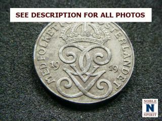 Noblespirit (ct) Premium World Coins 1919 Sweden 2 Ore Xf