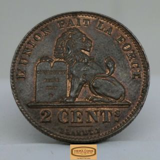 1909 Belgium 2 Cents,  - C16244