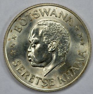 Botswana 1966 Independence Commemorative Silver 50c