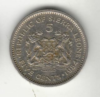 Sierra Leone 5 Cents 1984 President 257d By Coinmountain
