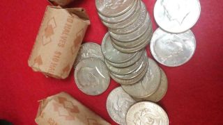 One Full Roll Of 20 40 Silver Kennedy Half Dollars $10 Face Circulated