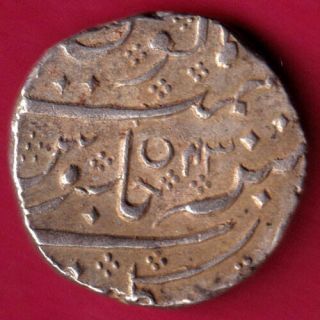 French India - Arkat - One Rupee - Rare Silver Coin E14