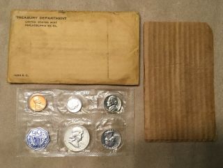1956 U.  S.  Silver Proof Set With Envelope.