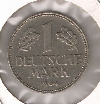 1964 G West German 1 Deutsche Mark Coin