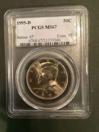 1995 - D Pcgs Ms67 Kennedy Half Dollar