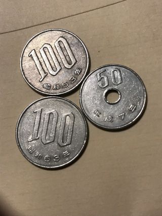 Japan ‘78 And ‘88 (showa Year 53,  63),  ‘95 50 Yen (heisei Year 7)