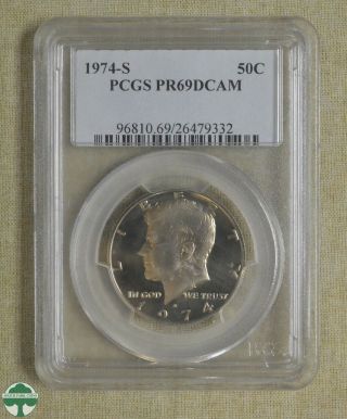 1974 - S Kennedy Half Dollar - Pcgs Certified - Pr69dcam