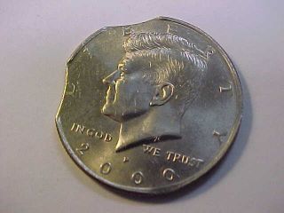 2000 P Kennedy Half Dollar Error Double Clip Error Ms Unc Great Error Coin