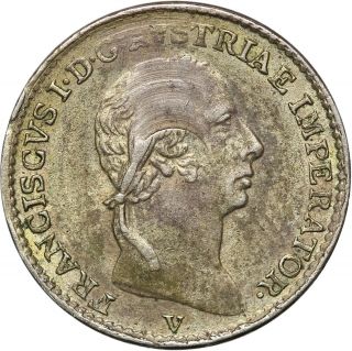 Italian States Lombardy - venetia 1/4 Lira 1822 V 2