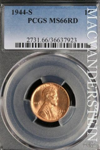1944 - S Lincoln Wheat Cent - Pcgs Ms66rd - Brilliant Uncirculated Sld192