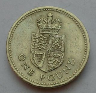 Great Britain,  Uk 1 Pound 1988.  Km 954.  One Dollar Coin.  United Kingdom.  1 Year