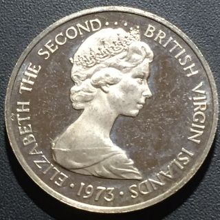Old Foreign World Coin: 1973 British Virgin Islands 5 Cents Proof
