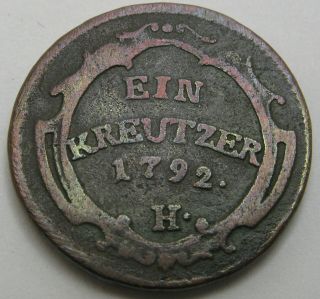 Further Austria (german State) 1 Kreutzer 1792 H - Copper - Franz Ii.  - 87