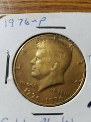 1976 - P Gold Plated Kennedy Half Dollar - Great Tooth Fairy Coin