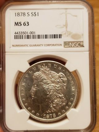 1878 S Ngc Ms 63 Morgan Silver Dollar