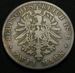 Bavaria (german State) 2 Mark 1876 D - Silver - Ludwig Ii.  - 3636