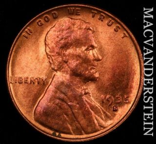 1935 - S Lincoln Wheat Cent - Choice Brilliant Uncirculated Nr1638